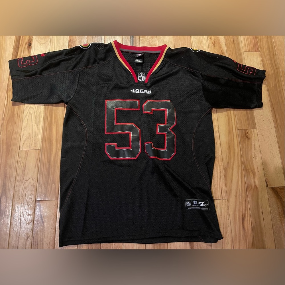 49er Navarro Bowman black jersey. Stitched.